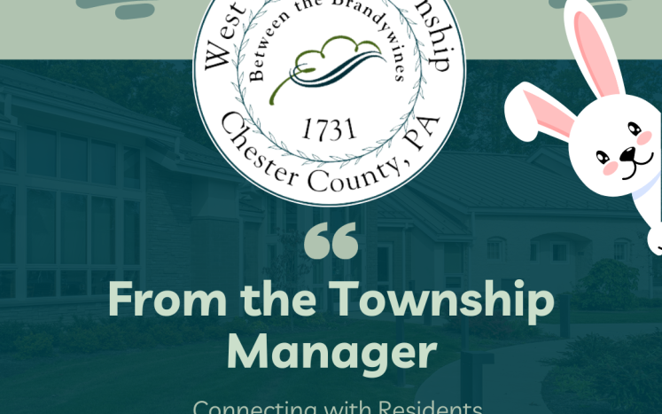 From the township Manager with Easter Bunny